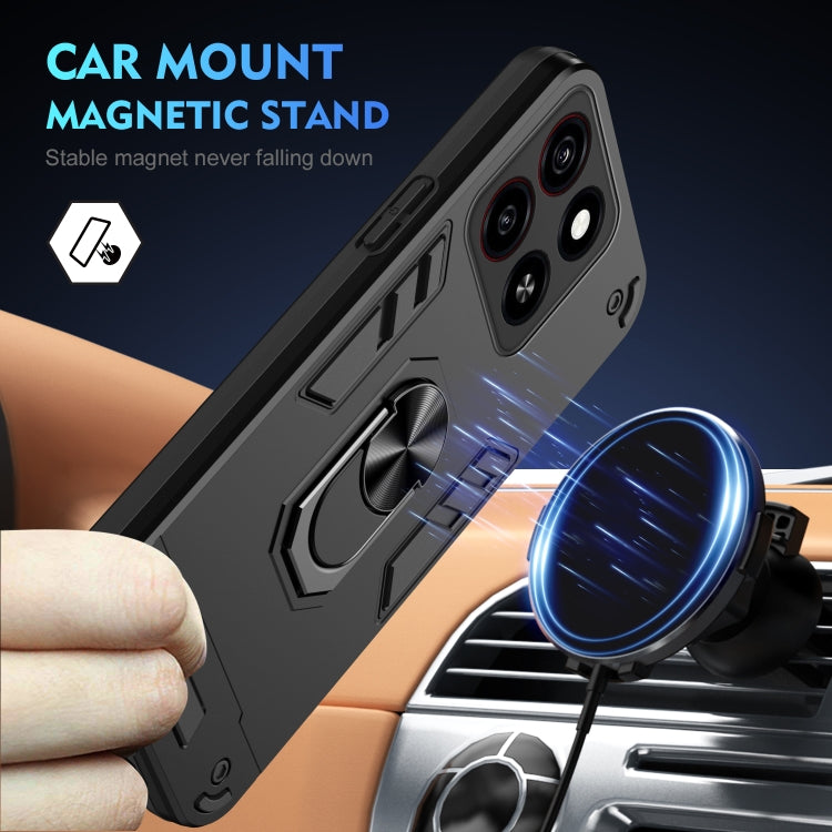 For ZTE Blade A35 / A55 Shockproof Metal Ring Holder Phone Case