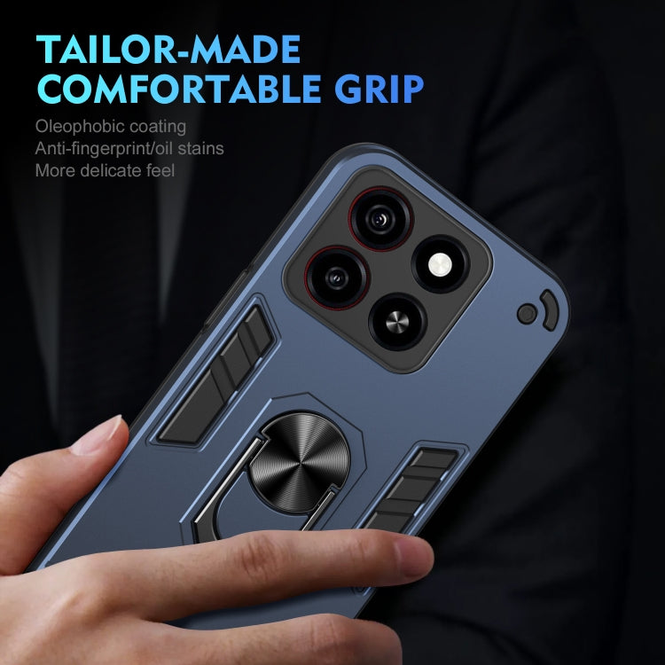 For ZTE Blade A35 / A55 Shockproof Metal Ring Holder Phone Case