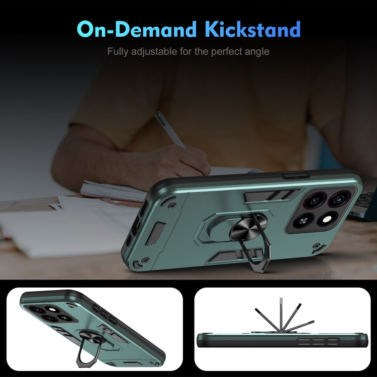 For ZTE Blade A35 / A55 Shockproof Metal Ring Holder Phone Case