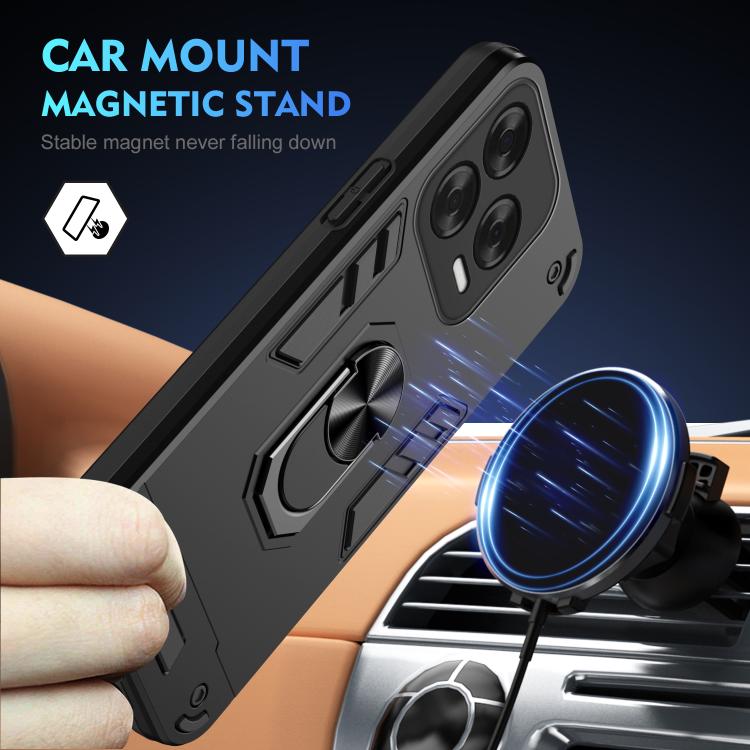 For ZTE Blade V70 Vita Shockproof Metal Ring Holder Phone Case