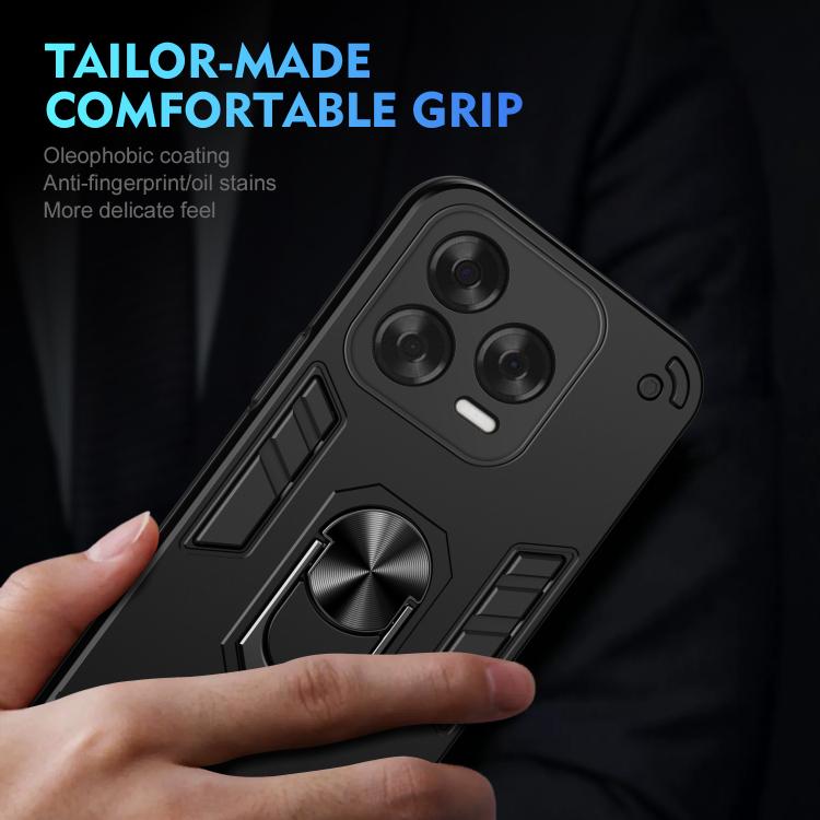 For ZTE Blade V70 Vita Shockproof Metal Ring Holder Phone Case