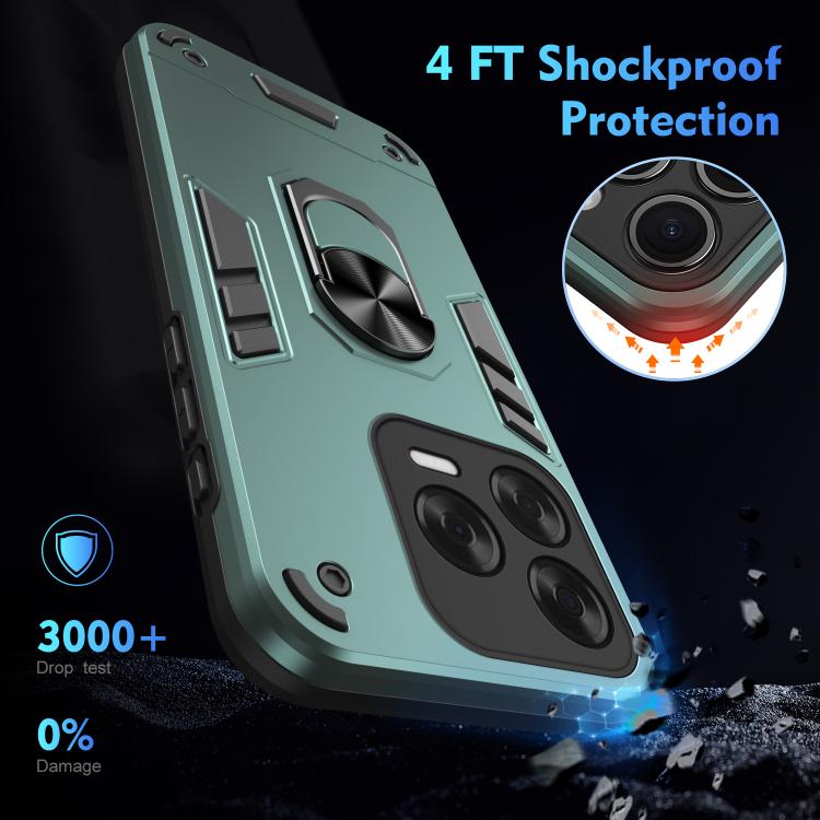 For ZTE Blade V70 Vita Shockproof Metal Ring Holder Phone Case