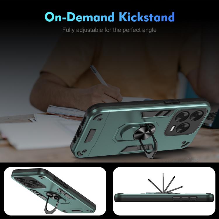 For ZTE Blade V70 Vita Shockproof Metal Ring Holder Phone Case