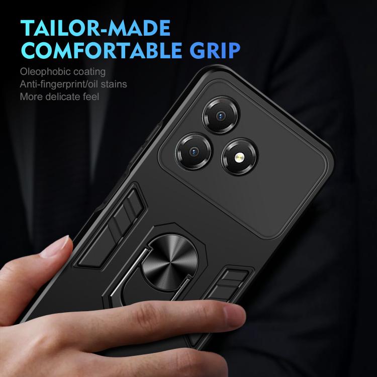 For ZTE Blade A36 4G Shockproof Metal Ring Holder Phone Case