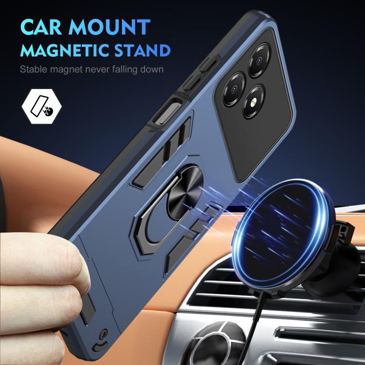 For ZTE Blade A36 4G Shockproof Metal Ring Holder Phone Case