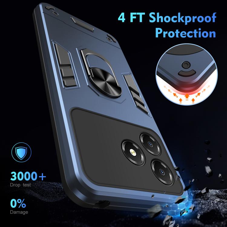 For ZTE Blade A36 4G Shockproof Metal Ring Holder Phone Case