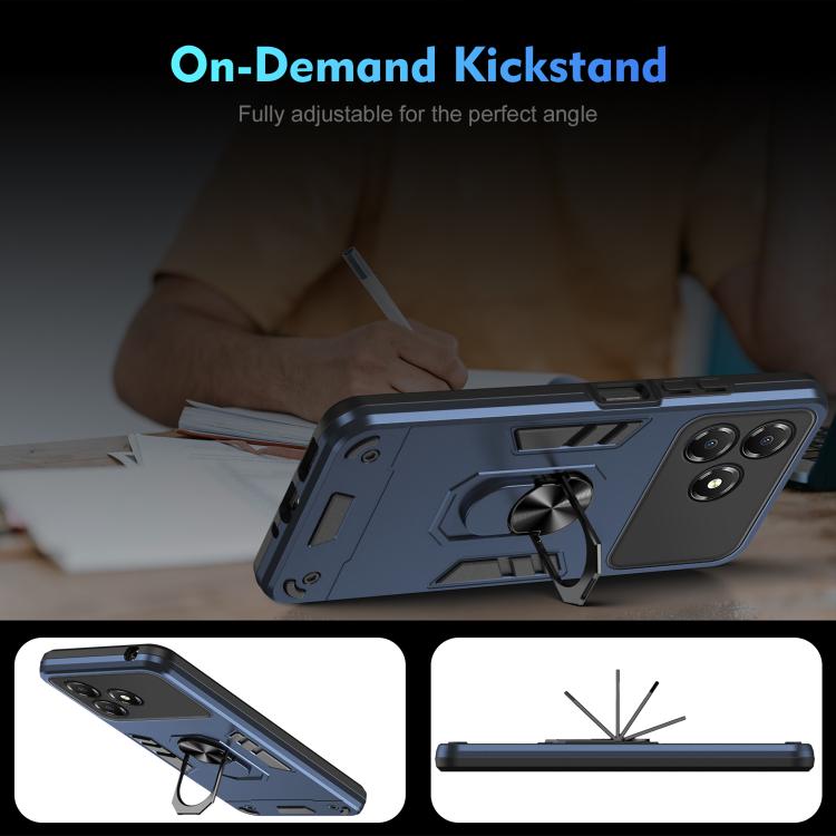 For ZTE Blade A36 4G Shockproof Metal Ring Holder Phone Case
