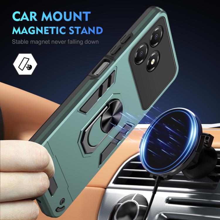 For ZTE Blade A36 4G Shockproof Metal Ring Holder Phone Case
