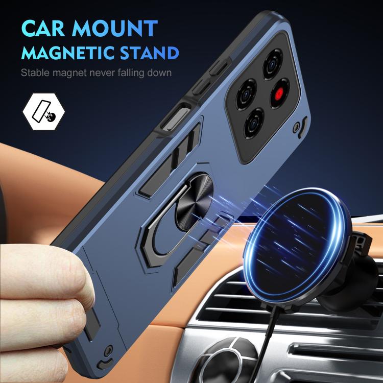 For ZTE Blade A56 4G Shockproof Metal Ring Holder Phone Case