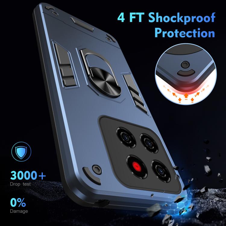For ZTE Blade A56 4G Shockproof Metal Ring Holder Phone Case
