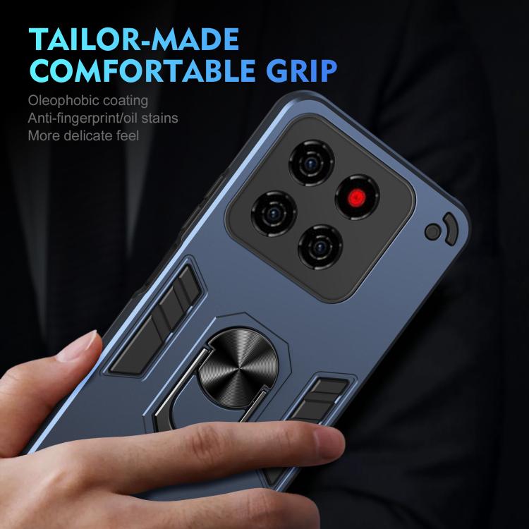 For ZTE Blade A56 4G Shockproof Metal Ring Holder Phone Case