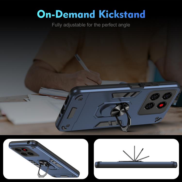 For ZTE Blade A56 4G Shockproof Metal Ring Holder Phone Case