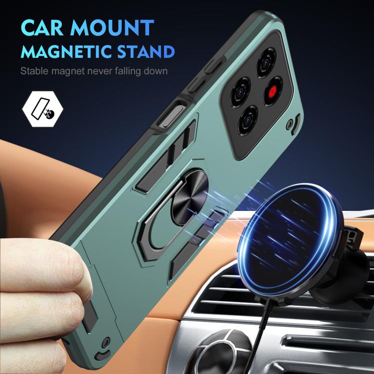 For ZTE Blade A56 4G Shockproof Metal Ring Holder Phone Case
