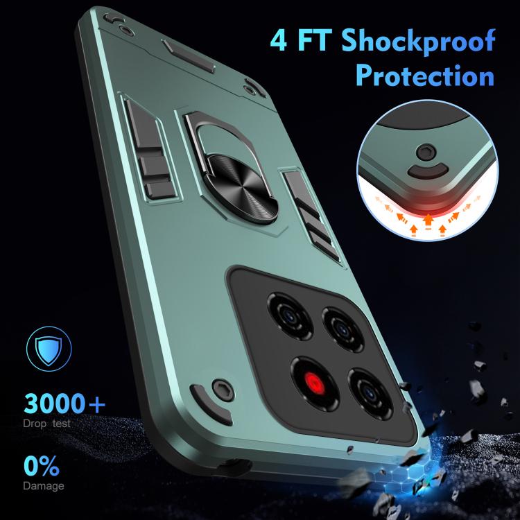 For ZTE Blade A56 4G Shockproof Metal Ring Holder Phone Case