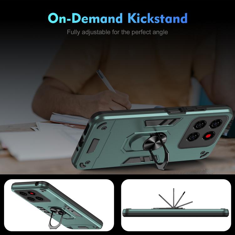 For ZTE Blade A56 4G Shockproof Metal Ring Holder Phone Case