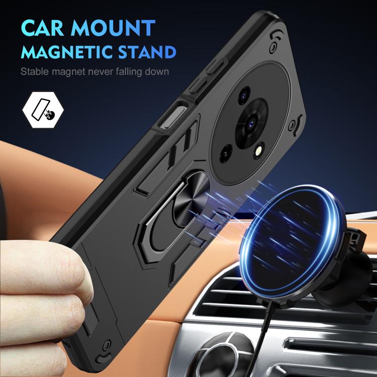 For ZTE Blade A76 4G Shockproof Metal Ring Holder Phone Case
