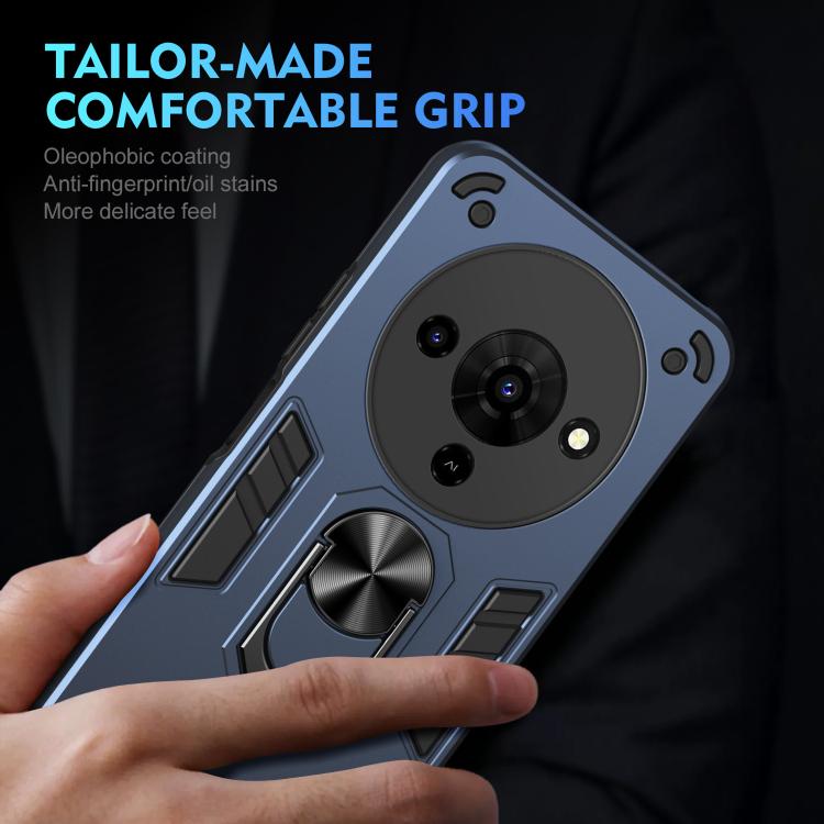 For ZTE Blade A76 4G Shockproof Metal Ring Holder Phone Case