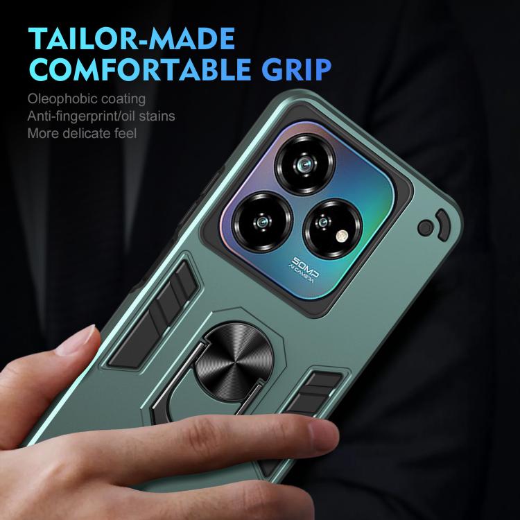 For ZTE Blade A75 4G Shockproof Metal Ring Holder Phone Case
