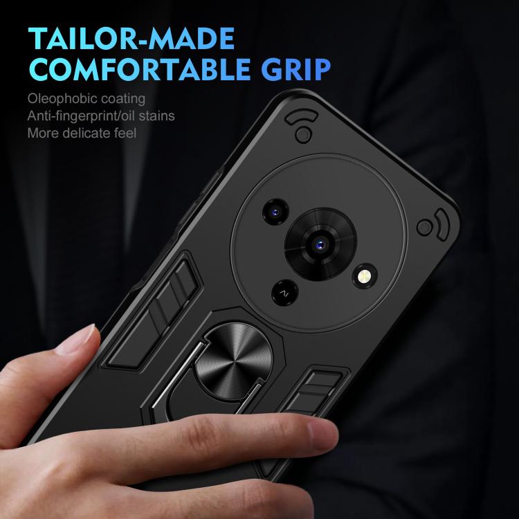 For ZTE Blade A76 5G Shockproof Metal Ring Holder Phone Case