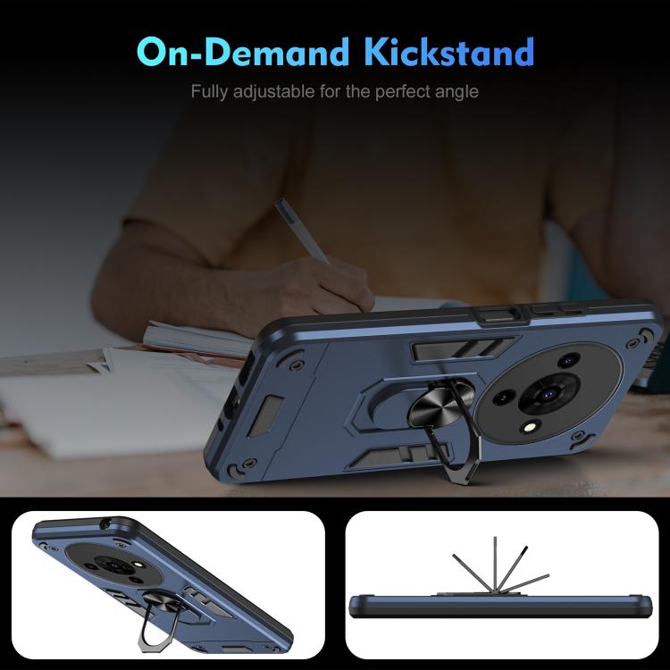 For ZTE Blade A76 5G Shockproof Metal Ring Holder Phone Case