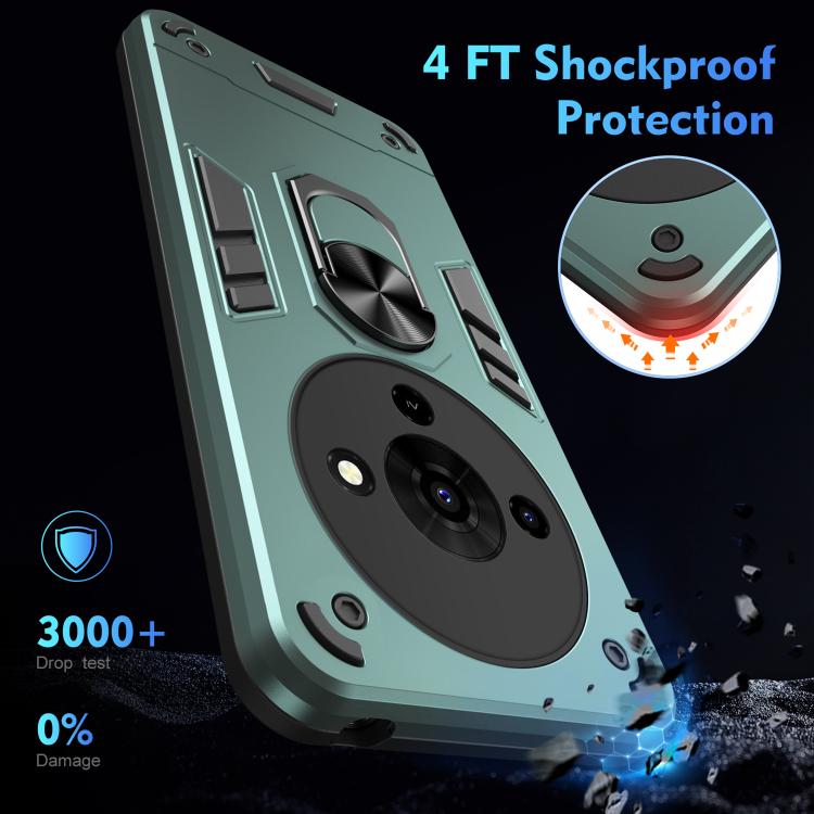 For ZTE Blade A76 5G Shockproof Metal Ring Holder Phone Case