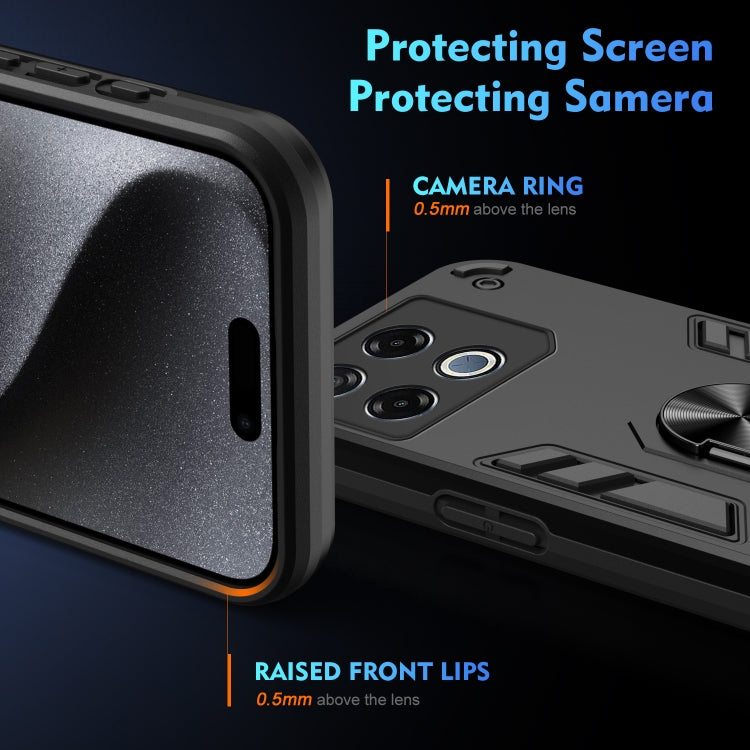 For Infinix GT 20 Pro Shockproof Metal Ring Holder Phone Case