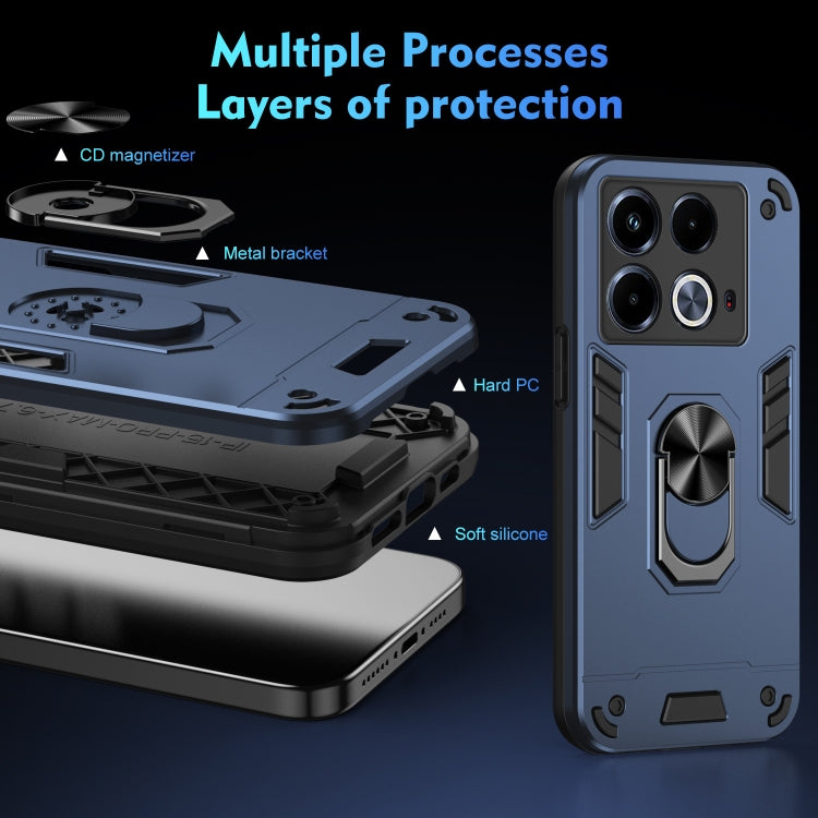 For Infinix Note 40 Shockproof Metal Ring Holder Phone Case