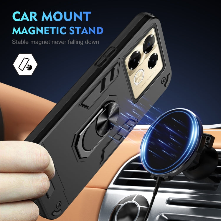 For Infinix Note 40 Pro 4G Shockproof Metal Ring Holder Phone Case