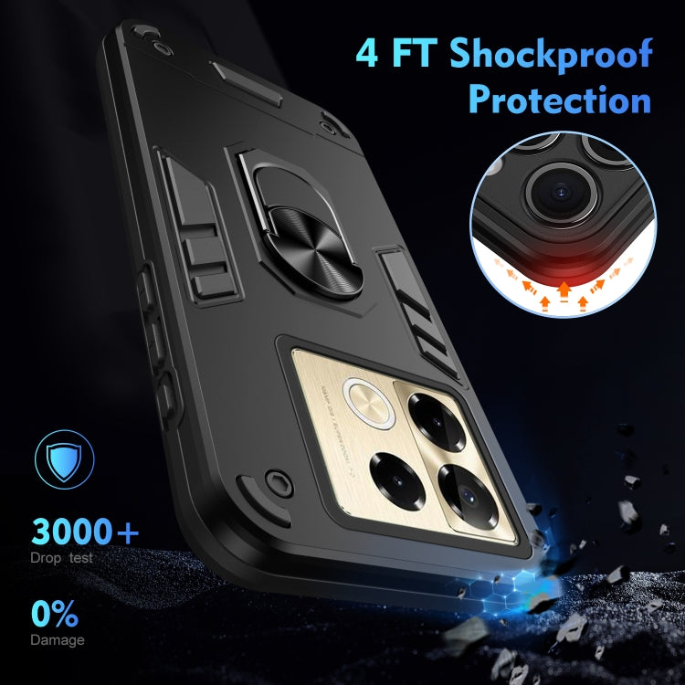For Infinix Note 40 Pro 4G Shockproof Metal Ring Holder Phone Case