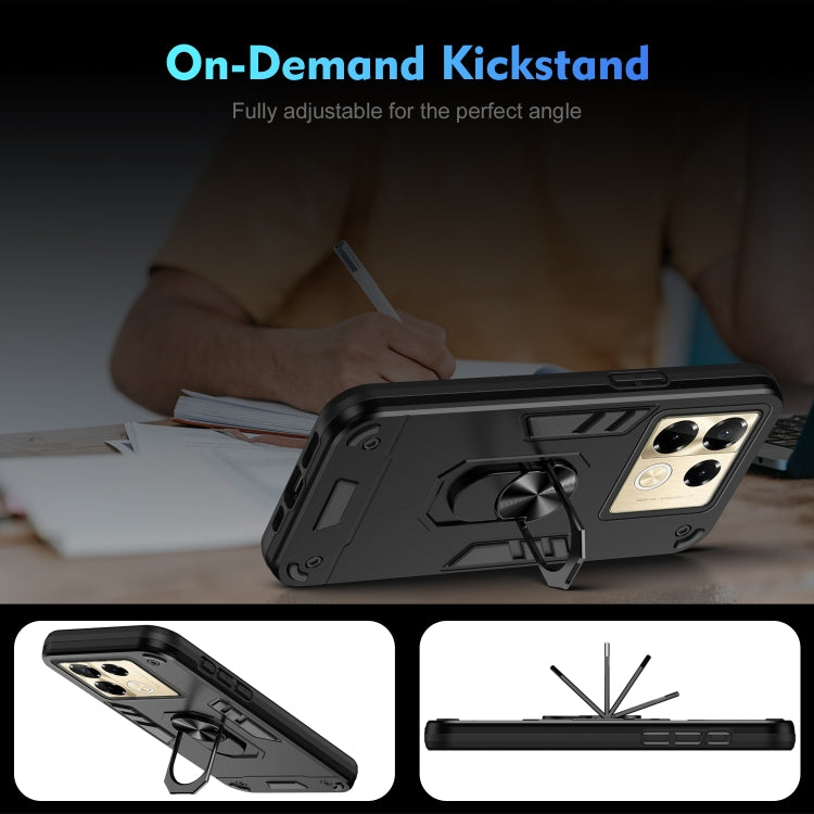 For Infinix Note 40 Pro 4G Shockproof Metal Ring Holder Phone Case
