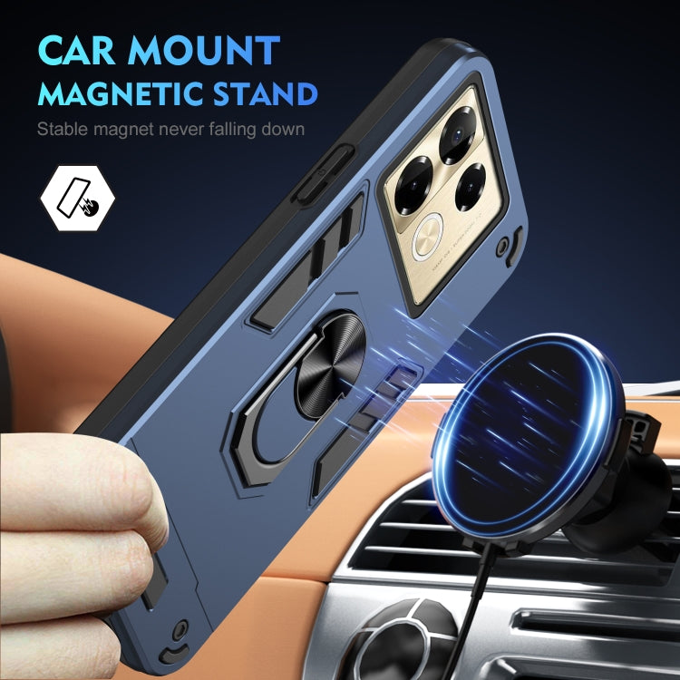 For Infinix Note 40 Pro 4G Shockproof Metal Ring Holder Phone Case
