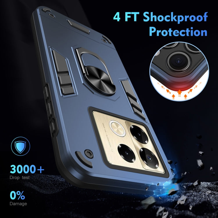 For Infinix Note 40 Pro 4G Shockproof Metal Ring Holder Phone Case