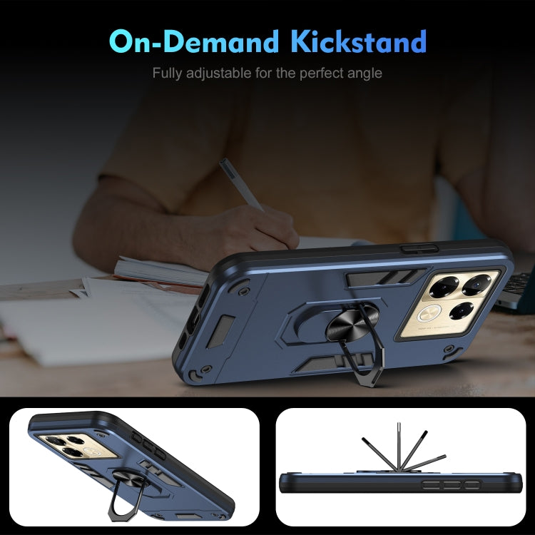 For Infinix Note 40 Pro 4G Shockproof Metal Ring Holder Phone Case