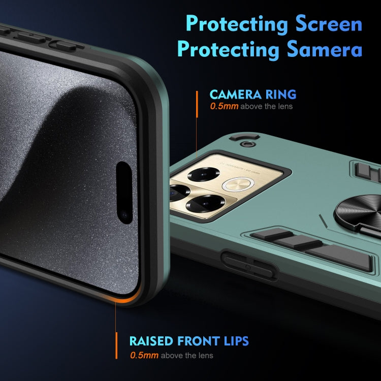 For Infinix Note 40 Pro 4G Shockproof Metal Ring Holder Phone Case