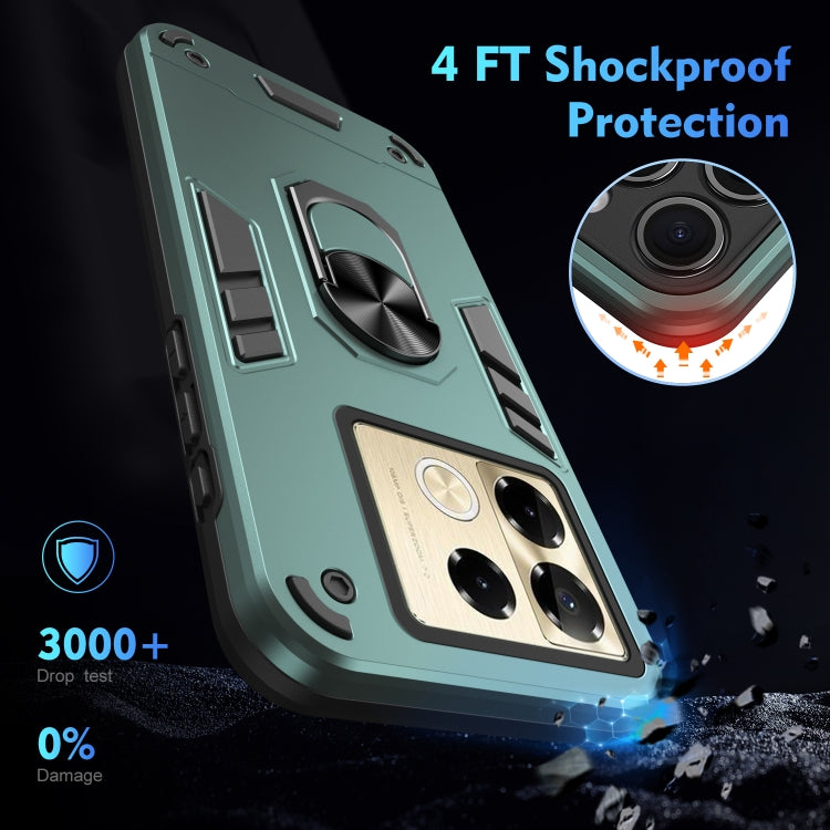 For Infinix Note 40 Pro 4G Shockproof Metal Ring Holder Phone Case