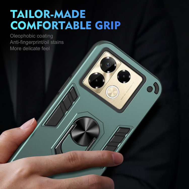 For Infinix Note 40 Pro 4G Shockproof Metal Ring Holder Phone Case