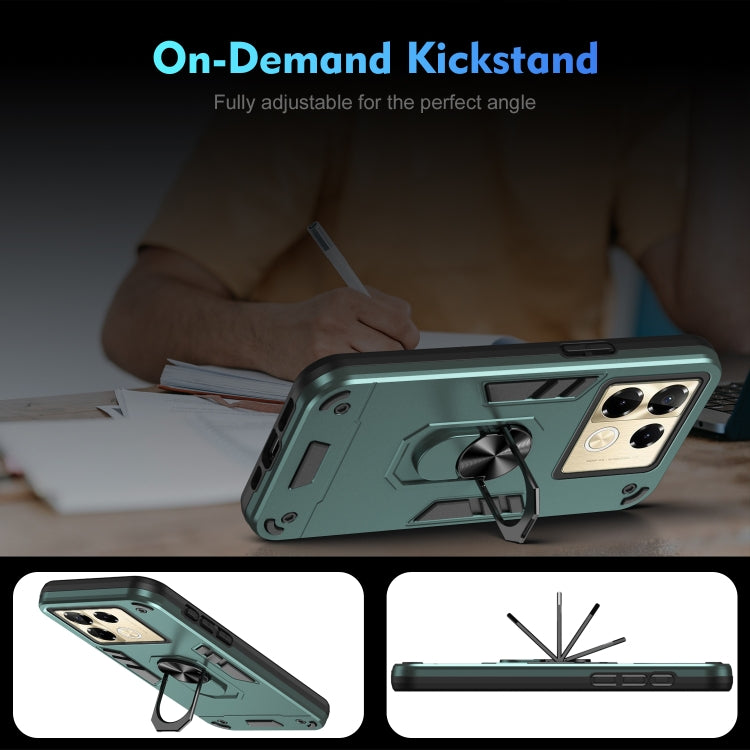For Infinix Note 40 Pro 4G Shockproof Metal Ring Holder Phone Case