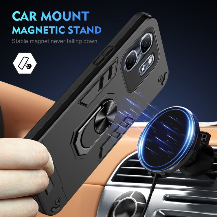 For Infinix Hot 50i Shockproof Metal Ring Holder Phone Case