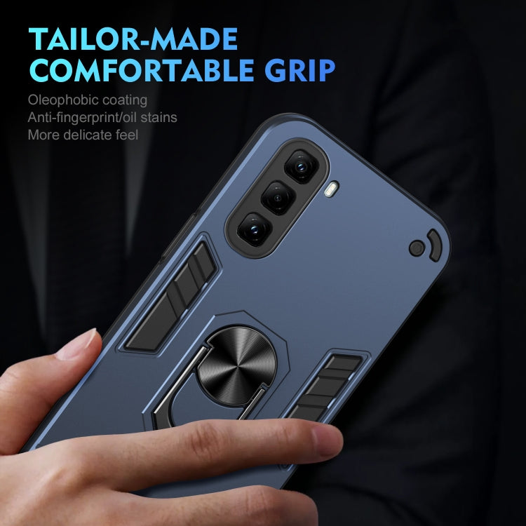 For Infinix Hot 50 Pro 4G Shockproof Metal Ring Holder Phone Case