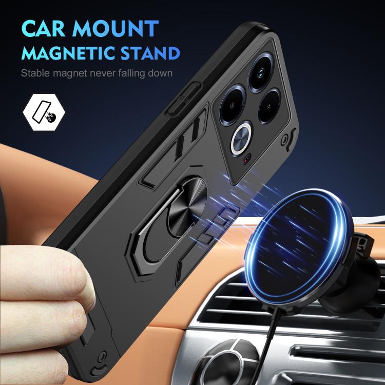 For Infinix Note 40 5G Shockproof Metal Ring Holder Phone Case
