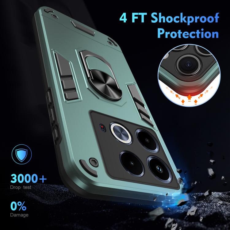 For Infinix Note 40 5G Shockproof Metal Ring Holder Phone Case