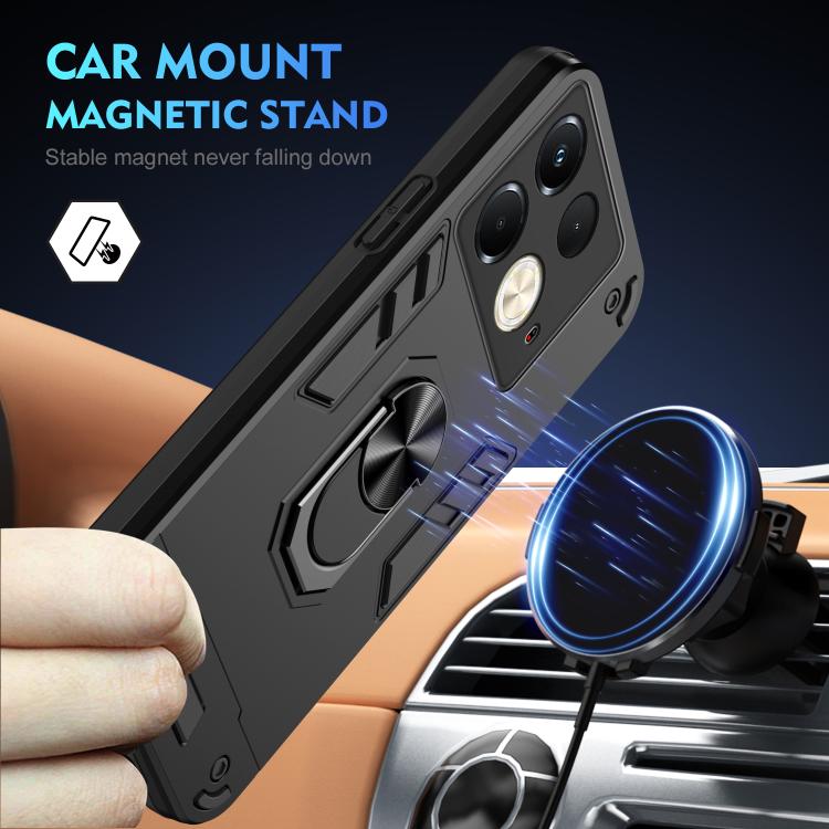 For Infinix Note 40S Shockproof Metal Ring Holder Phone Case