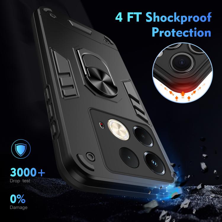For Infinix Note 40S Shockproof Metal Ring Holder Phone Case