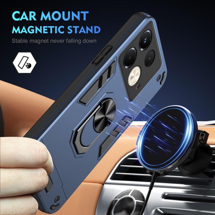 For Infinix Note 40S Shockproof Metal Ring Holder Phone Case