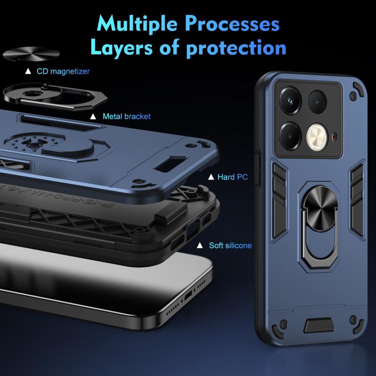 For Infinix Note 40S Shockproof Metal Ring Holder Phone Case
