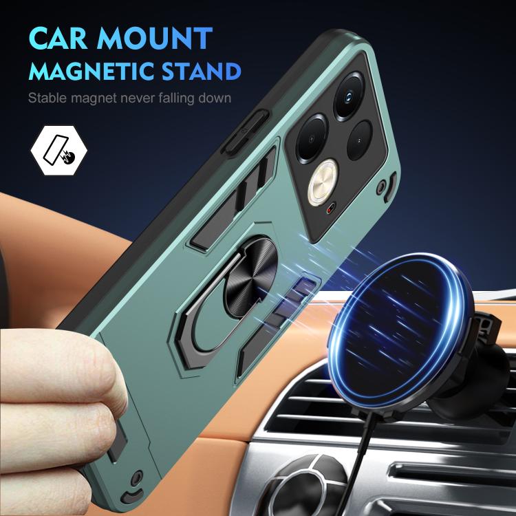 For Infinix Note 40S Shockproof Metal Ring Holder Phone Case