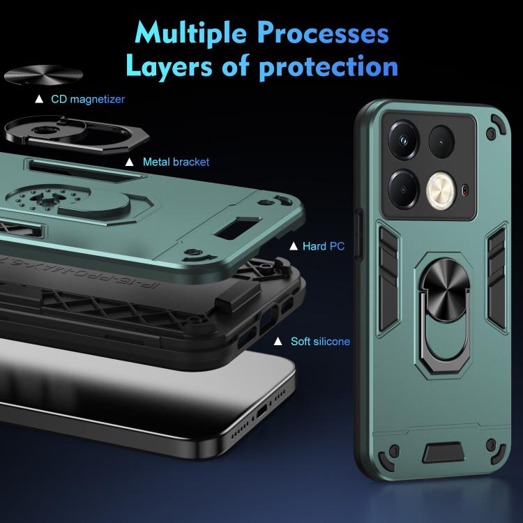 For Infinix Note 40S Shockproof Metal Ring Holder Phone Case