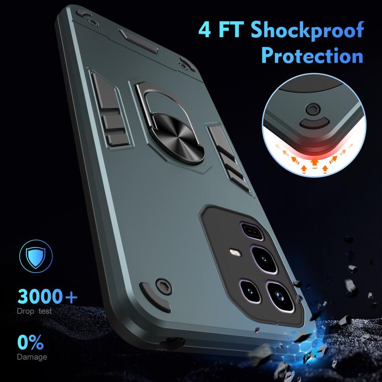 For Infinix Note 50 Pro 4G Shockproof Metal Ring Holder Phone Case