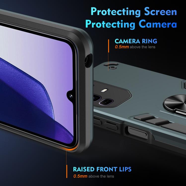 For Infinix Note 50 Pro+ Shockproof Metal Ring Holder Phone Case
