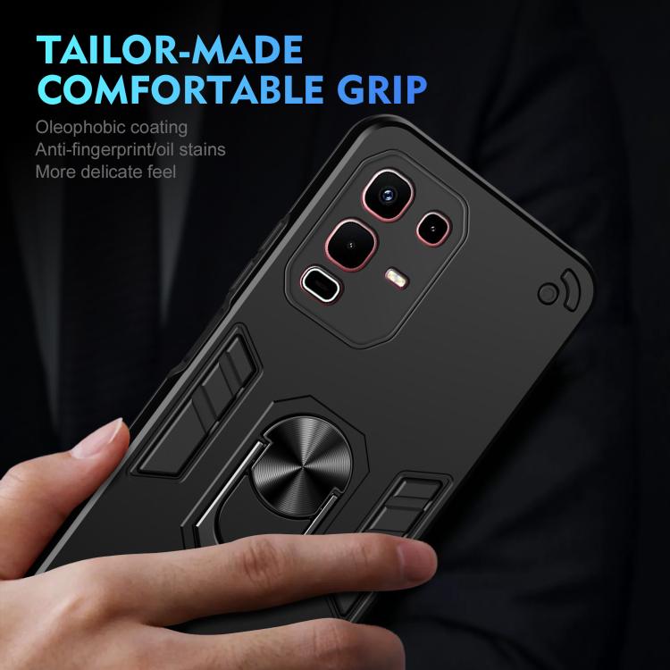For Infinix Note 50s Shockproof Metal Ring Holder Phone Case